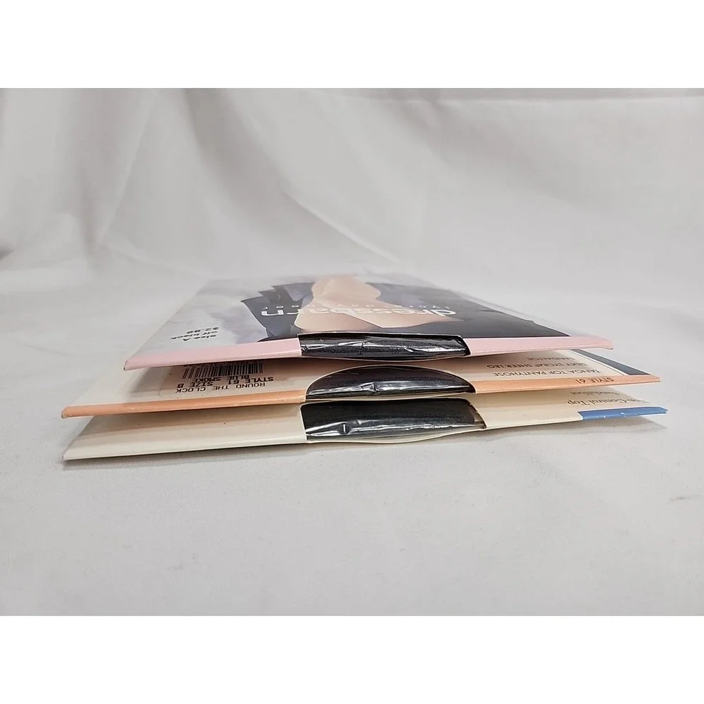 Round The Clock, Dressbarn, Hanes Pantyhose Size A, AB,‎ B -New Sealed Lot Of 3